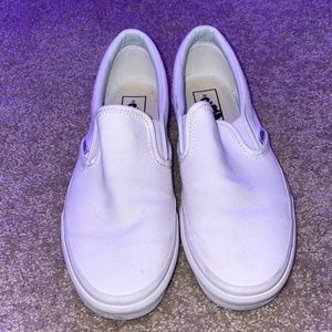 White Slip-on Vans